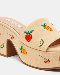TRIPPY Embellished Fruit Multi Platform Mule Women's Sandal