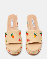TRIPPY Embellished Fruit Multi Platform Mule Women's Sandal