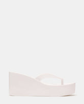 JELLA White Thong Wedge Women's Platform Sandal