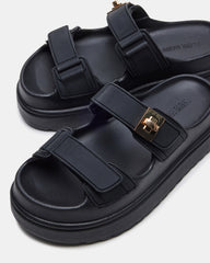 BIGSCHMONA JELLY Black Women's Platform Slide Sandal