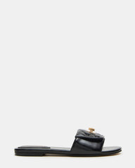 MORELAND Black Quilted Slide Women's Sandal