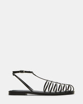 MARIN Black Flat Strappy Fisherman Women's Sandal