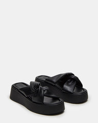 CYRIX Black Women's Platform Slide Sandal