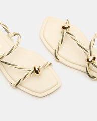 LOCO Bone Multi Women's Strappy Square Toe Sandal