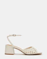 SOLEIL Bone Square-Toe Woven Women's Sandal