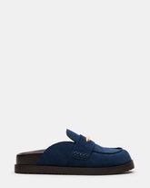 TOBIN Navy Suede Slip-On Mule Women's Flat