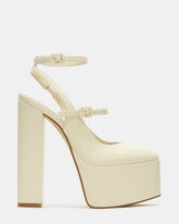 SCOTLYN Bone Leather Women's Platform Block Heel