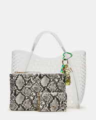 SUMMER Bag Clear Caged Jelly Top-Handle Tote Handbag