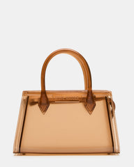 PEACH Jelly Bag Tan Mini Crossbody Top-Handle Handbag