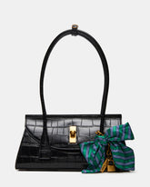 MILAN Bag Black Elongated Menswear-Inspired Shoulder Strap Handbag