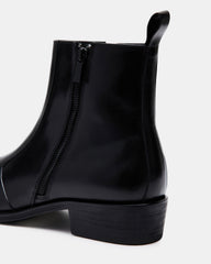 HAYNES Black Leather Men's Ankle Boot