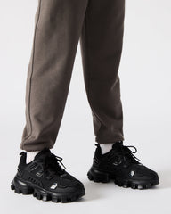 PONCE Black Men's Chunky Sole Lace Up Sneaker