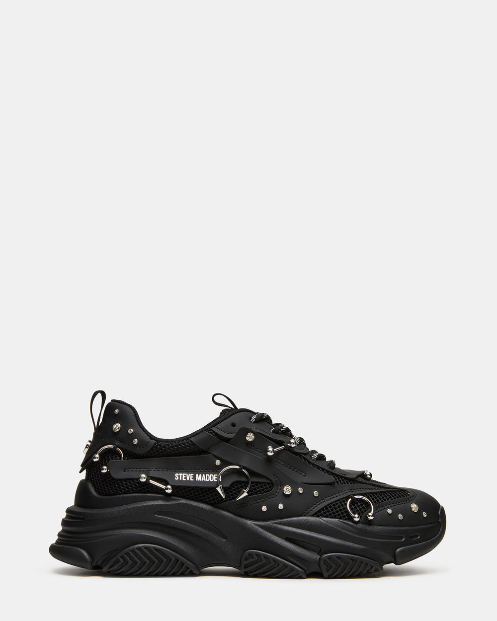 PIERCED Black Low-Top Lace-Up Men's Sneaker