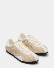 PUZZLE Cream Low-Top Lace-Up Men's Sneaker