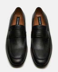 BISCUIT Black Leather Slip-On Men's Dress Loafer