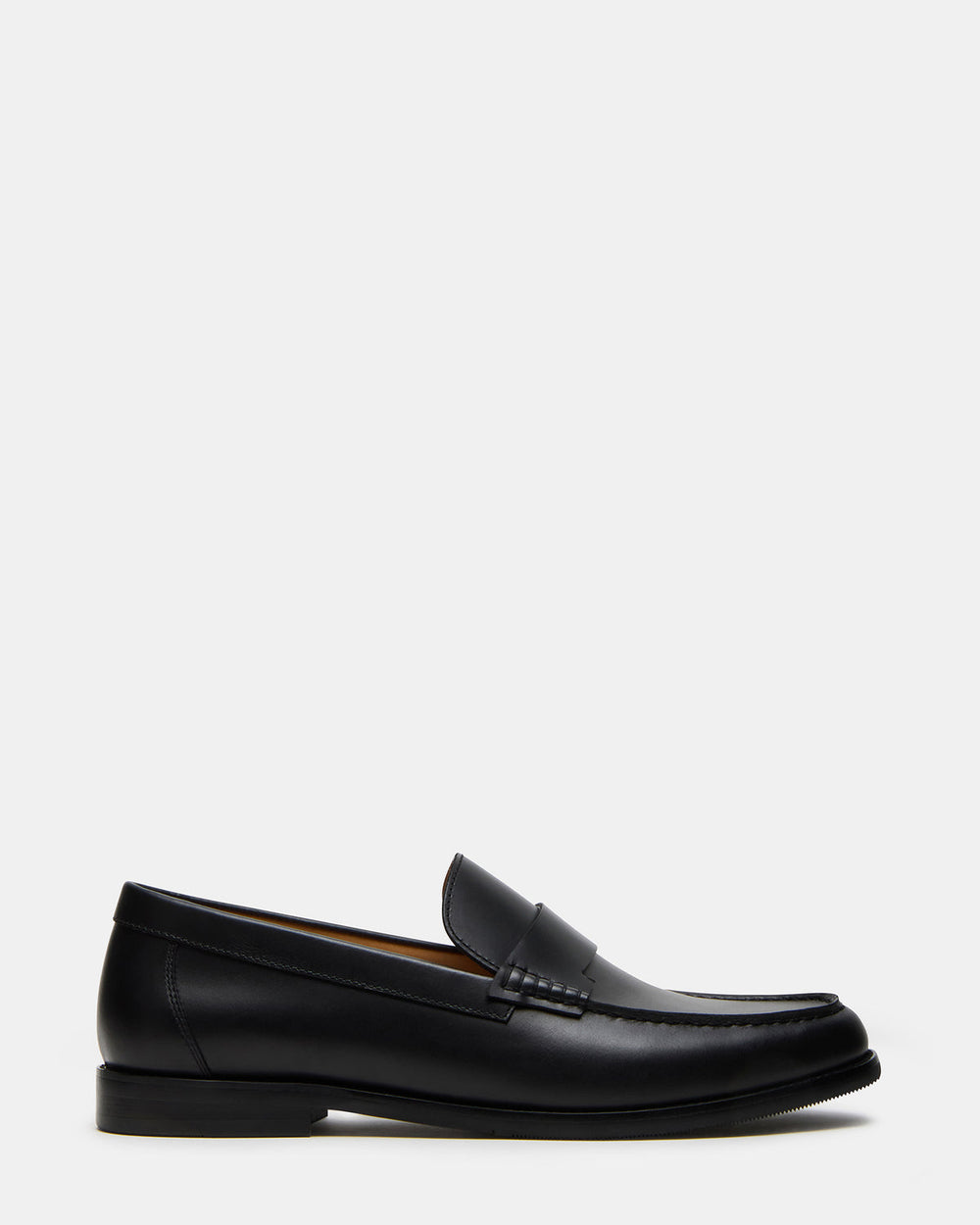 COLVER Black Leather Men's Slip-On Loafer
