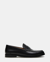 COLVER Black Leather Men's Slip-On Loafer