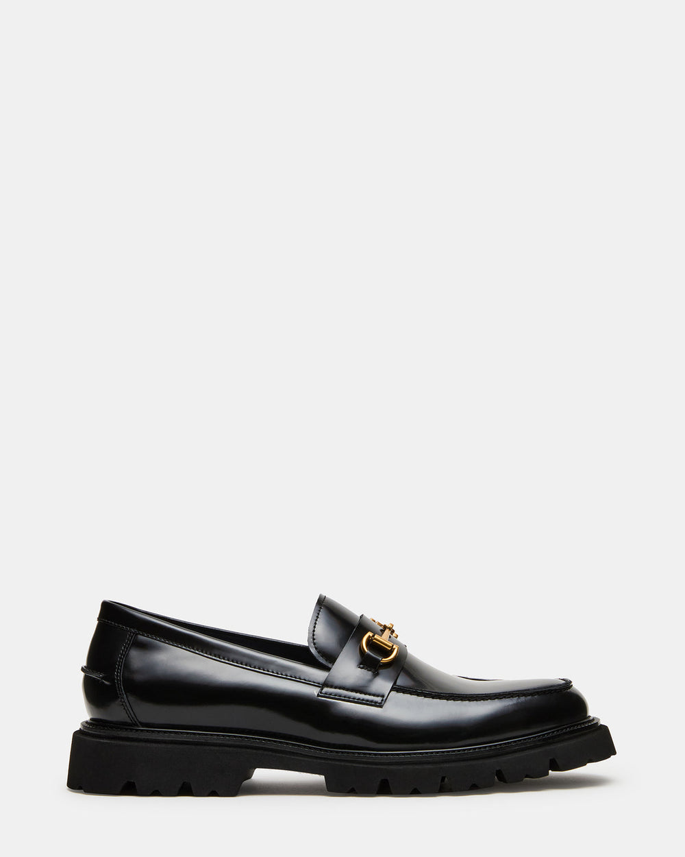 NAXOS Black Leather Slip-On Dress Men's Loafer