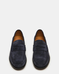 HUCKLE Navy Suede Slip-On Men's Loafer