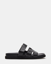 MAIVEN Black Leather Men's Fisherman Sandal