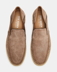 CAYDENN Tobacco Suede Slip-On Espadrille Men's Casual Loafer