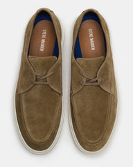 FRANKK Taupe Suede Lace-Up Men's Casual Shoe