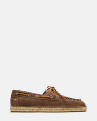 PANCHO Taupe Suede Slip-On Espadrille Boat Shoe Men's Casual