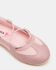 Kids' MEARA Blush Low-Top Lace-Up Girls' Sneaker
