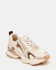 Kids' SPEDSTR Rose Gold Low-Top Lace-Up Girls' Sneaker