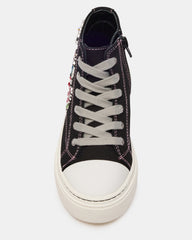 Kids' JOYCEE Black High-Top Lace-Up Girls' Sneaker