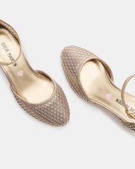 Kids' PRETTYY Gold Girls' Block Heel