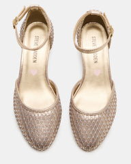 Kids' PRETTYY Gold Girls' Block Heel