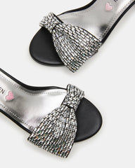 Kids' ABIGAL Black Rhinestone Embellised Block Heel Girls' Heel