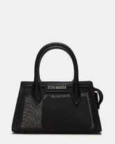 PEACHY Black Women's Mini Top-Handle Mesh Handbag