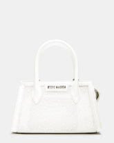 PEACH White Multi Women's Mini Top-Handle Mesh Handbag
