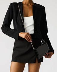 JULIANA Bag Black Patent Crossbody Clutch Handbag