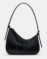 SMITH Bag Black Eel Asymmetric Shoulder Handbag
