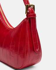SMITH Bag Red Eel Asymmetric Shoulder Handbag