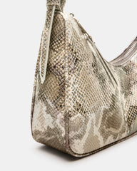 SMITH Bag Silver Snake Asymmetric Shoulder Handbag