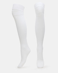 PREPPY White Over-The-Knee Footed Women's Tights