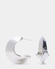 CRESCENT EARRINGS SILVER Women's Earrings