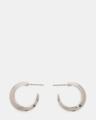 SMALL HOOP EARRINGS SILVER Women's Chubby Small Hoop Earrings