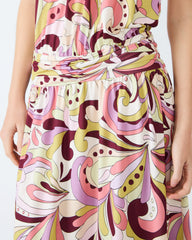GALA Dress Petal Paisley Maxi Halter Neck Flowy Open-Back Women's Dress