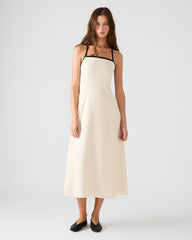 RIYAN Natural Women's Flowy Strappy Crossback Maxi Dress