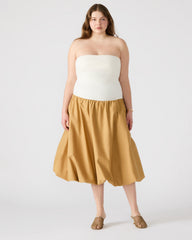 OLIVER Taupe Women's Strapless Midi Bubble Dress