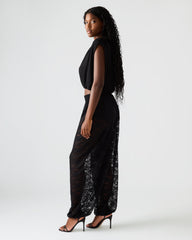 ALARA Black Lace Mesh Overlay Women's Pant