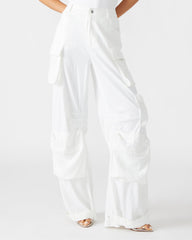 DUO White Sequin Women's Utility Cargo Pants