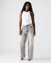 ERAS Fog Rhinestone Embellised Straight-Leg Denim Women's Jeans