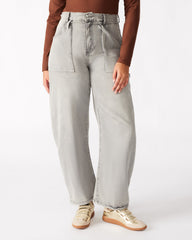 HANSEN Pant Light Grey | Women's Barrel Leg Pants