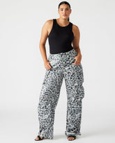 DUO Leopard Sequin Women's Utility Cargo Pants